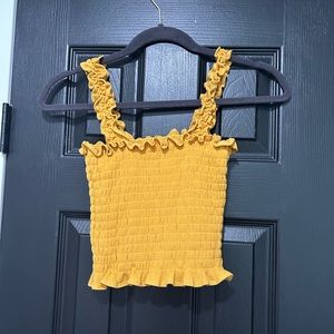 Reformation Leonore Smocked Crop